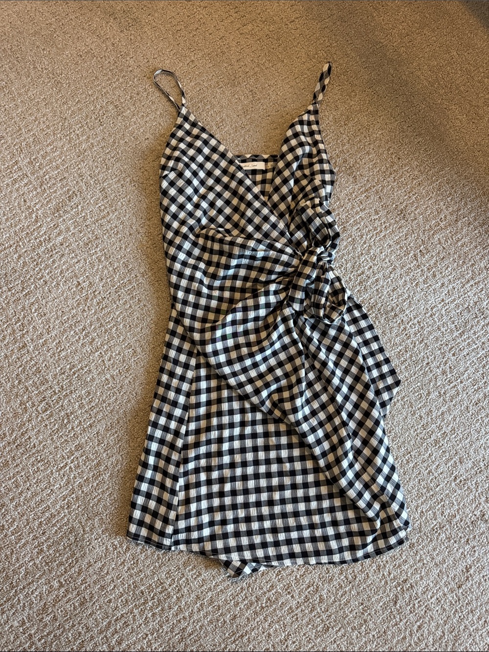 Mustard Seed Black and White Gingham Mini Dress